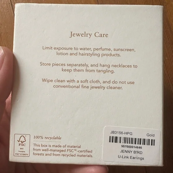 Jenny Bird Gold Mega U-Link Earrings - Picture 12 of 12